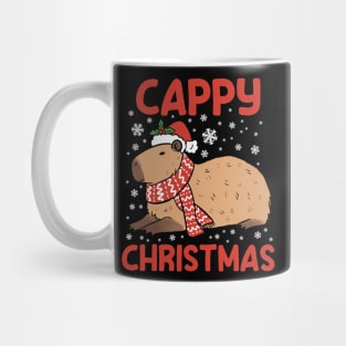 Happy Christmas a cute capybara ready for the holidays Mug